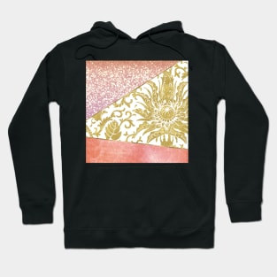 Floral rose gold glitter iii Hoodie